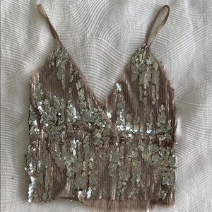 Zara sequin tank top